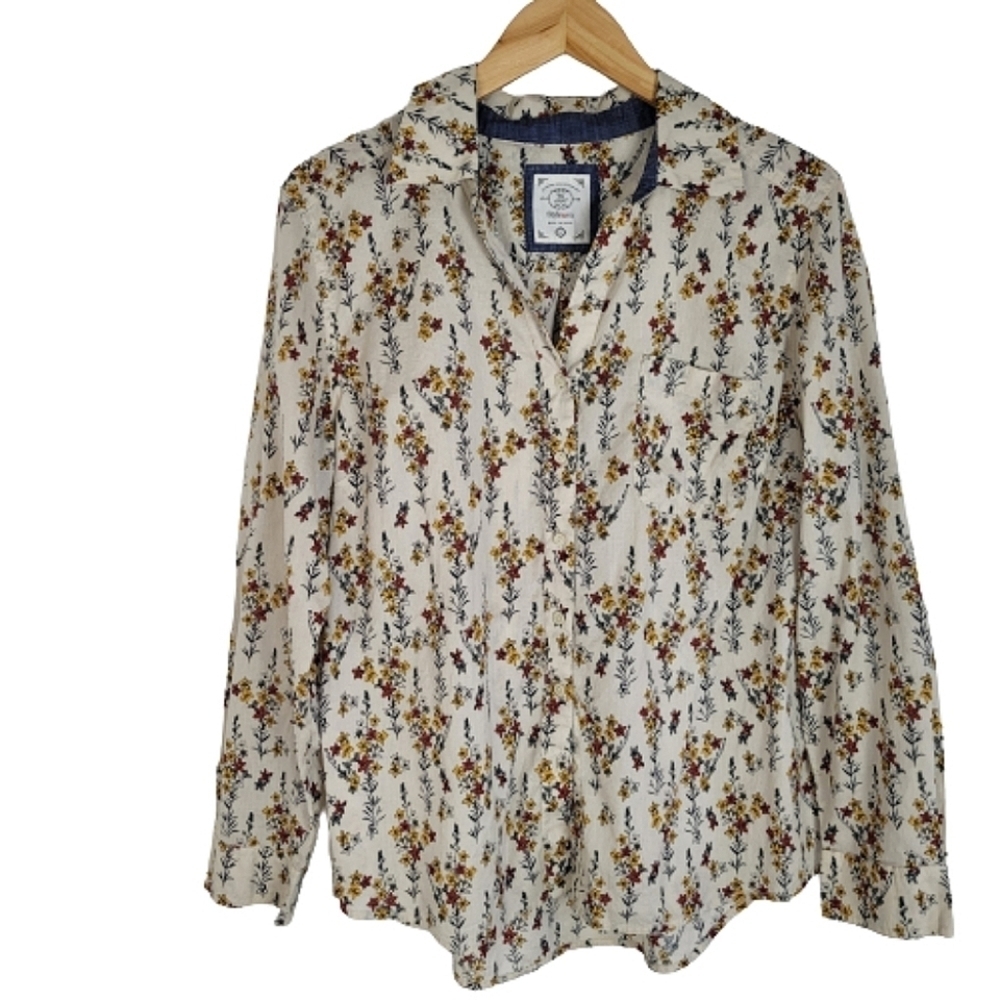 Style & Co floral button down top